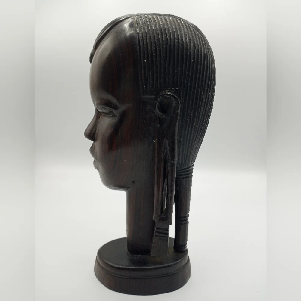 Vintage hand carved African tribal statue - Picture 4 of 8